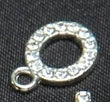 10pcs /26pcs pieces silver English letters drill metal pendant DIY fashion necklace bag pendant earrings material 10pcs O