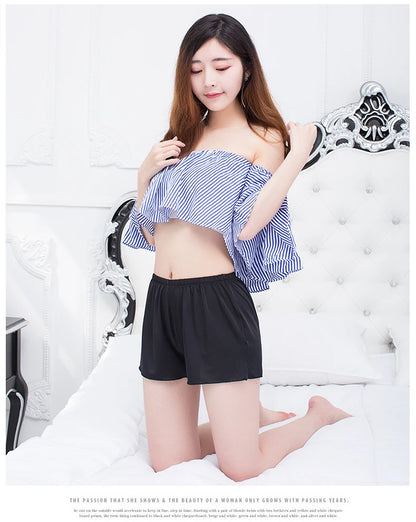 Summer Women Shorts Loose Short Pants for Girls Ice Silk Women Clothing Casual Solid Safety Pants Home Outdoor Clothes