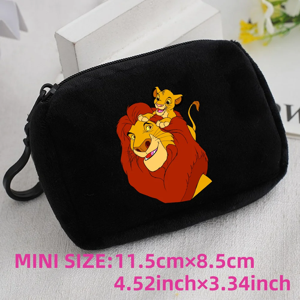 The Lion King Coin Purse Mini Coin Key Bag Money Pocket Plush Wallet Kid Cartoon Cute Moneybag Kawaii Birthday Gift Storage Bag
