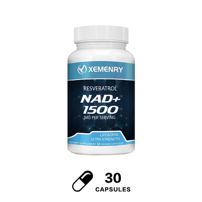 NAD + Resveratrol - Anti aging, Boost Energy, Cell Repair and Skin Health 30 Capsules