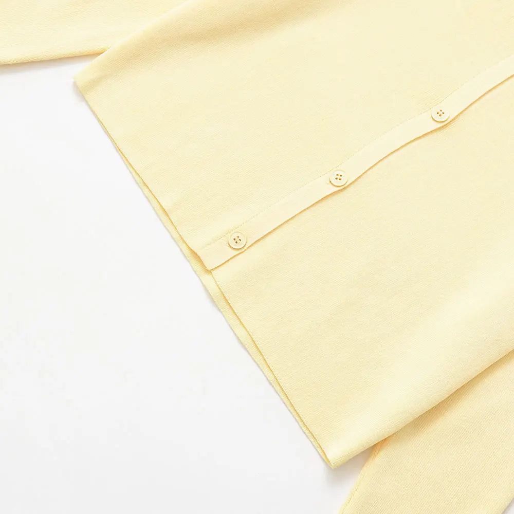 TRZA Women's Knit Cardigan Sweater O-Neck Long Sleeve Chic Outerwear Fashion Front Button Female Top