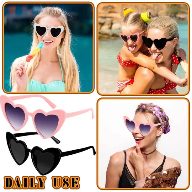 12-60Pcs Wedding Bridal Heart Shaped Sunglasses Party Favors Gift for Guests Bachelorette Hen Party Glasses Bridal Shower Decor