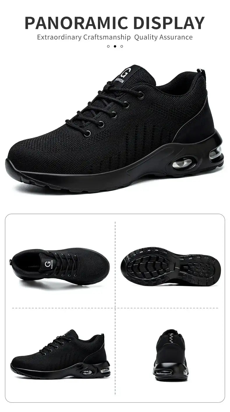 Men Safety Boots With Steel Toe Cap Anti-smash Work Sneakers Safety Shoes Men Indestructible Work shoes Tactical Boots