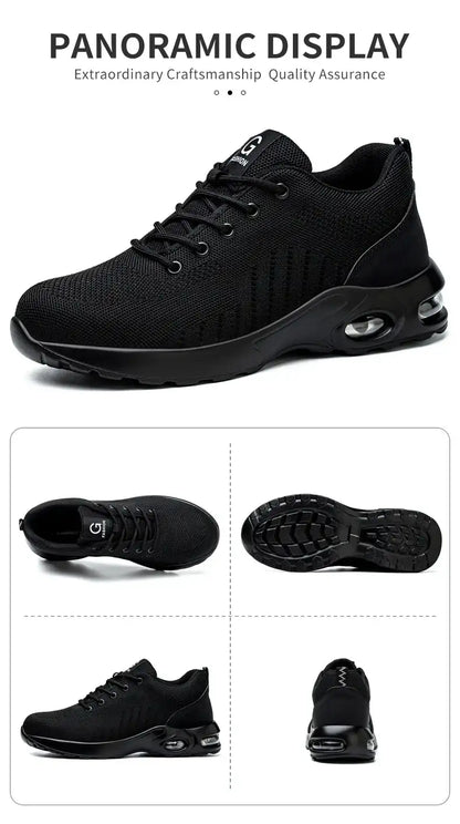 Men Safety Boots With Steel Toe Cap Anti-smash Work Sneakers Safety Shoes Men Indestructible Work shoes Tactical Boots