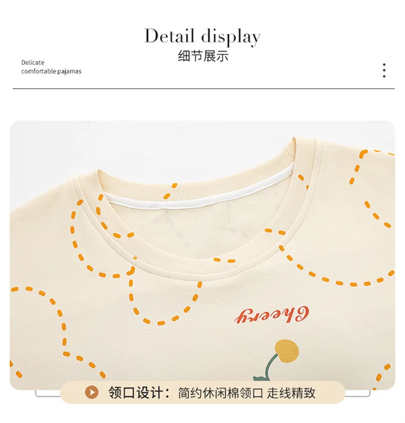 Summer 100% Cotton Women's Pajamas With Padded Bra Sweet Princess Cartoon Comfortable Short Sleeve Shorts Pajama Sets