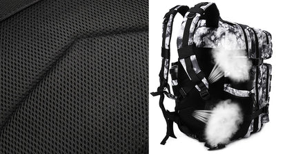 LHI 45L Tactical Backpack for Men and Women Large Athlete Gym Bag Outdoor Sports Hiking Survival Rucksack with Bottle Holder