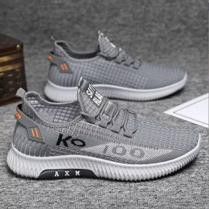 Breathable Mesh Sneakers Comfortable Casual Sport Shoes Fashion Shoes Lightweight Deodorant Outdoors Shoes Plus Size 39-44 Beige