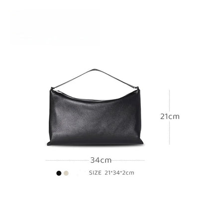 Envelope Bag Vintage Niche Wind Genuine Leather Wide Shoulder Strap Armpit Bag Hundred Sheepskin Shoulder Bag Clutch Bag 1pcs