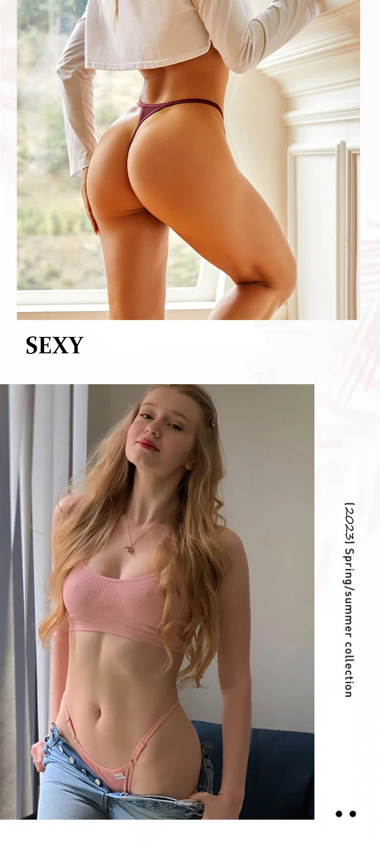 Cotton Sexy Thongs Adjustable Women's Panties Soft Panties Low Waist Seamless Thongs Woman Lingerie Tangas Mujer S-XL FINETOO