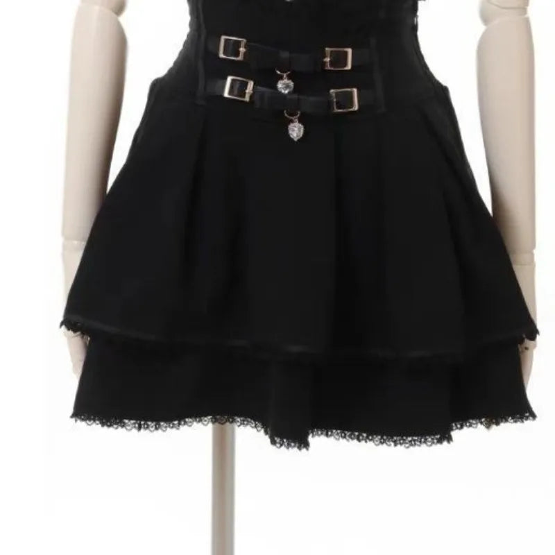 Y2k Skirts for Women High Waist A-line Jupe Fashion Japanese Summer Cute Saia 2025 Faldas Mujer De Moda Bow Sweet Mini Skirt