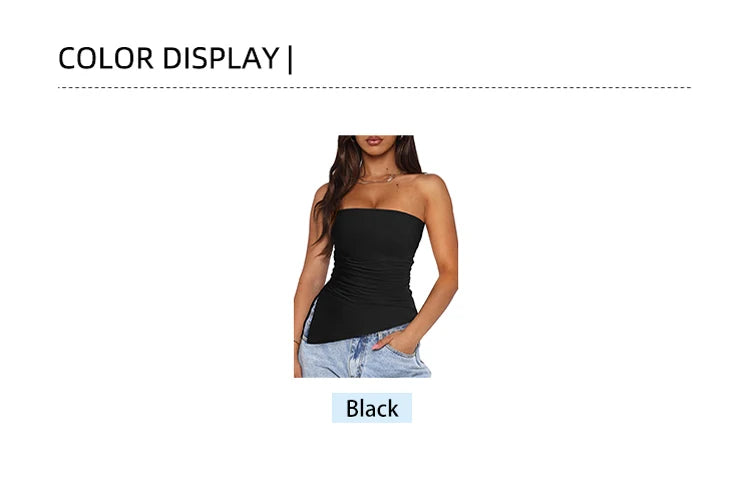 2025 Spring and Summer New Women's Sleeveless Vest Fashion Spice Girls Sexy Tops Y2K Style Slit Breasted T-Shirt