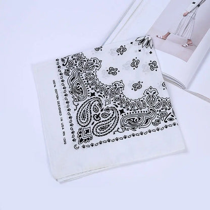 Styilsh Cycling Hair Accessories Outdoor Sports Hip Hop Headwear Square Scarf Bandana Headband Sports Headscarf white