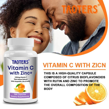Vitamin C + Zinc Capsules - Joint Support, Immune Support, Antioxidant,Dietary Supplements