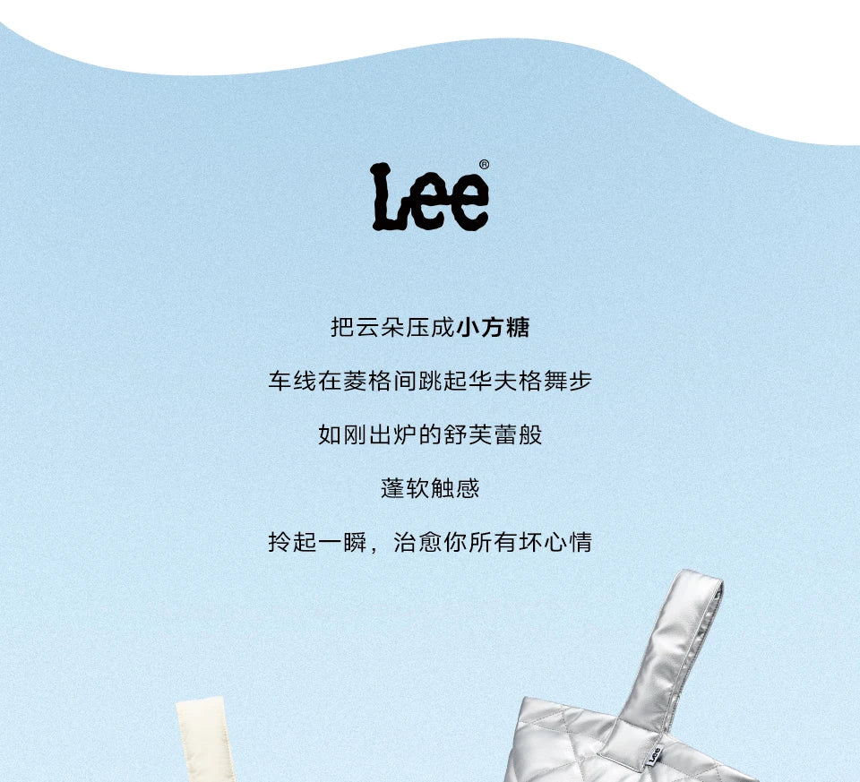 LEE Ladies Cute Design Puffer Bag Casual Soft Small Pink White Quilted Handbag Women Korean Style Down-filled Phone Bucket Bag