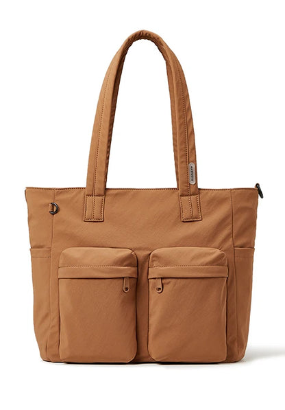 AJI Shoulder Bag For Women 2025 New Fashion Crossbody Bag Wear-Resistant Waterproof Nylon Female Handbags Ladies Messenger Bag Brown