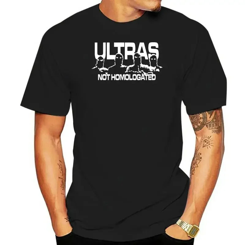 Fight for Your Right T-Shirts Ultras Not Homologated T-shirt Terrace Life Football Hooligans Tee Shirt Casual Short Sleeve xd6610010-black