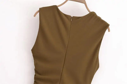 New Elegant Dresses Women's Summer 2025 New Fashion Tight Ruched Mini Party Women's Dress Street Youth Holiday Dress