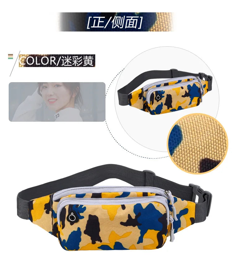Nylon Waterproof Fanny Waist Bag Pack For Men Women Belt Pouch Male Belly Banana Ladies Bum Hip Kangaroo Sports Running Waistbag
