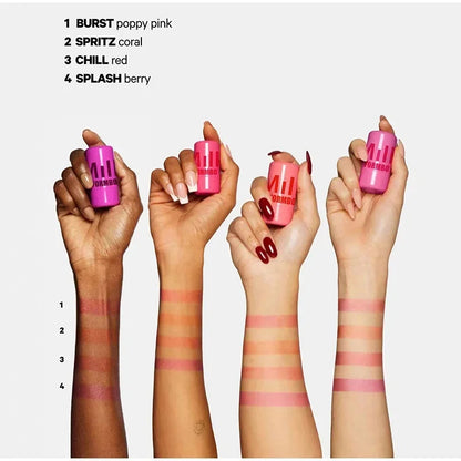 3-in-1 Milk Jelly Tint Facial Blusher Wand Moisturized Long Lasting Matte Rouge Cheek Contour Lipstick Sticker Beauty Makeup