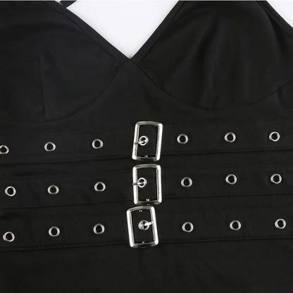 y2k Bandage Crop Top Black Backless Top Lace Up Cute Party Beach Summer Sweats Women Retro Basic Mini Vest Punk