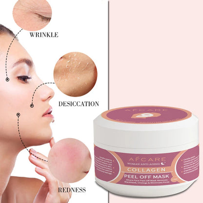 Anti Wrinkle Collagen Wrapping Peel Off Facial Mask Korean Collagen Wrapping Mask Tighten Face Lifting Moisturizing Care Mask Wrapping mask 1pc