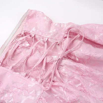 Strapless Backless Bodycon Sexy Dress Women  Elegant Evening Party Dress Jacquard Satin Long Summer Dress Vestidos Badiee Stylez