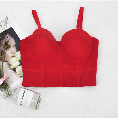 Women's tight bra, sexy fishbone Camisole, with integrated back shaping bra underwear