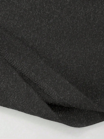 Plus - Size White Round Neck T - Shirt with Heart - Flower - themed Print: Sweet - patterned and Fashion - casual