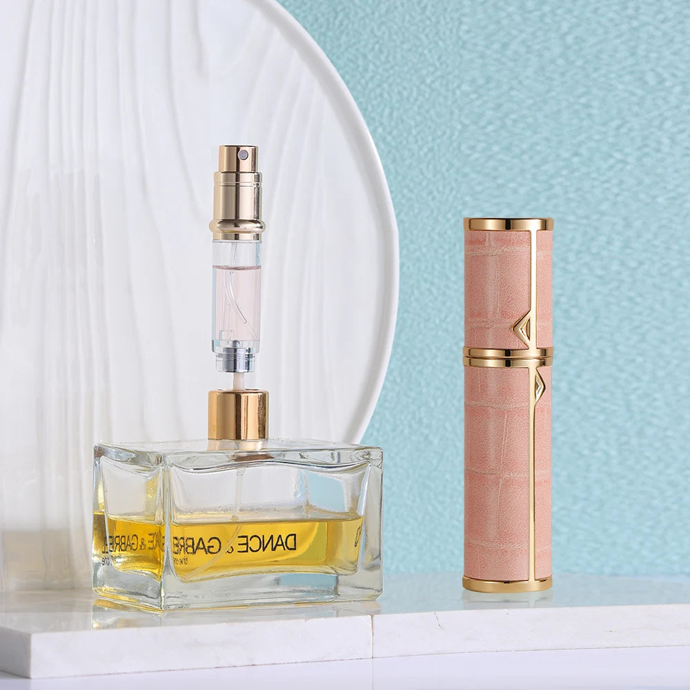 Louischanzl Perfume Atomizer Portable Liquid Cosmetics Containers Traveling 5ml Alcochol Perfume Refillable Bottles Empty Spray