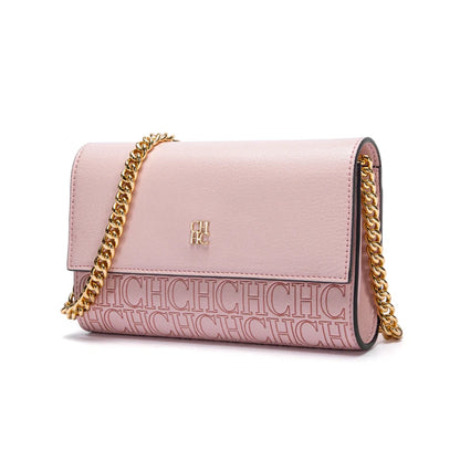 Minimalist Fashionable Exquisite Women's Shoulder Bag with Chain Shoulder Strap Design Versatile for Commuting and Gatherings Pink