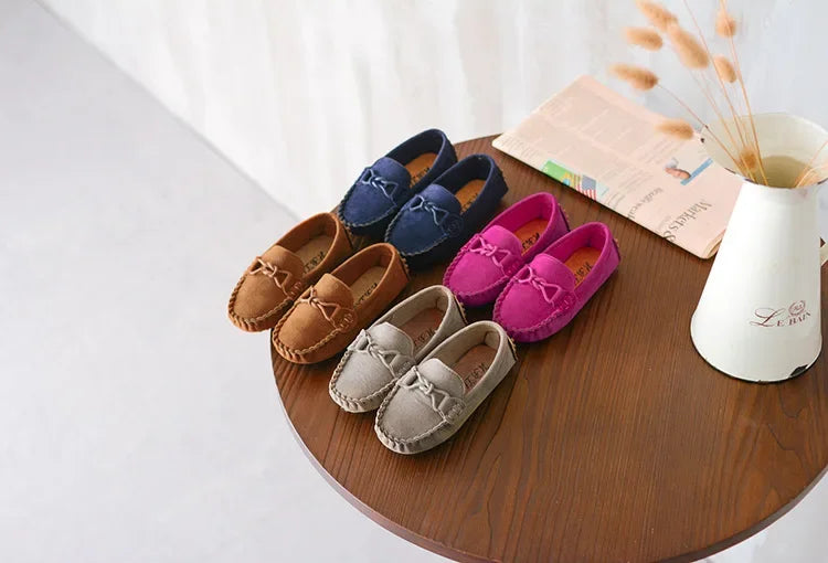 Children Loafers Shoes Boys Flat Sneakers Baby Kids Casual Shoes Toddler Girls Breathable Slip-on Shoes Soft Bottom Solid Color Badiee Stylez