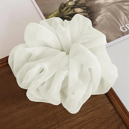 Large Mesh Hair Rope for Women Simple and Fashiona Does Not Hurt The Hair Hair Rope Cute Girl High Ponytail Scrunchie E