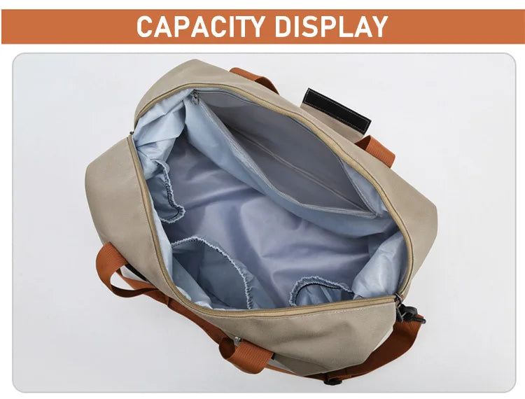 Unisex Large Capacity Travel Tote Bags Women Canvas Travel Handbag Men Sports Shoulder Bag Waterproof Travel Duffle Bag Foldable