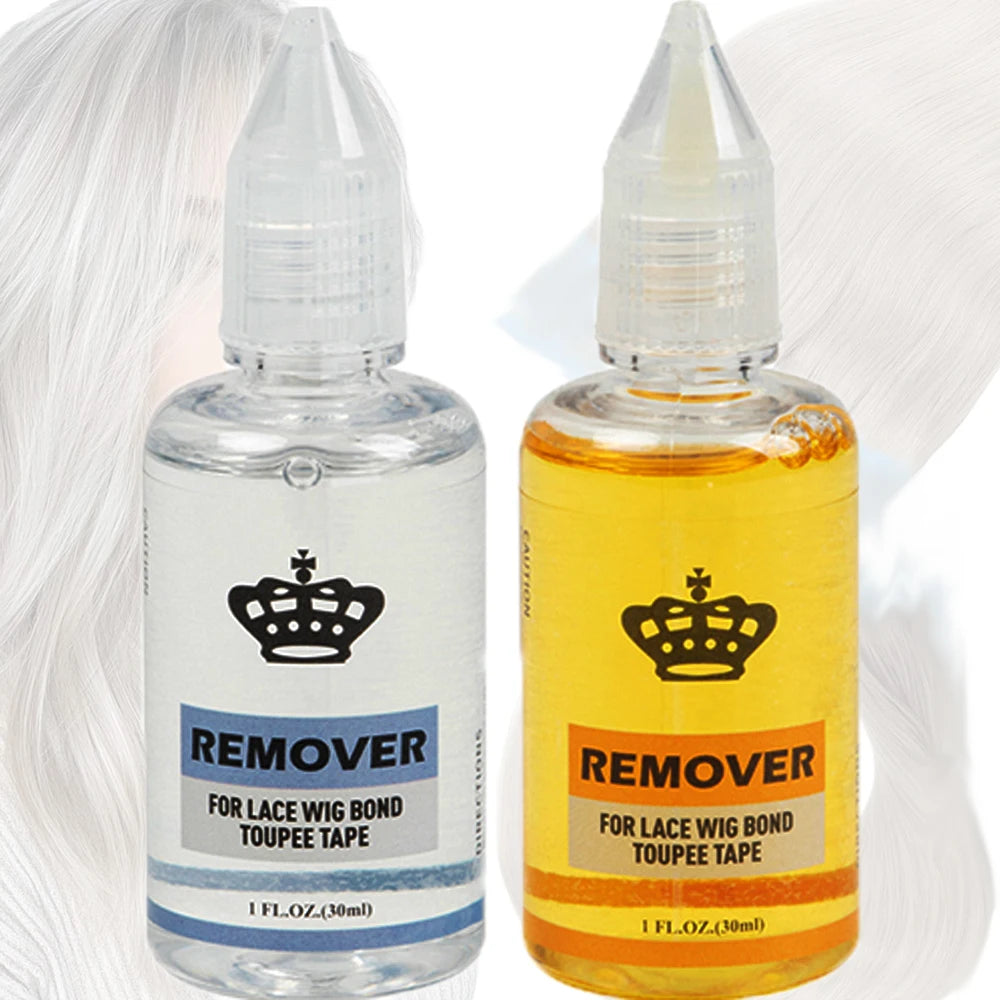 30ml Wig Glue Remover For Lace Wig/Toupee/Closure/Tape Hair Extension Clear Remover For Adhesive Tape Yellow Liquid Glue Remover