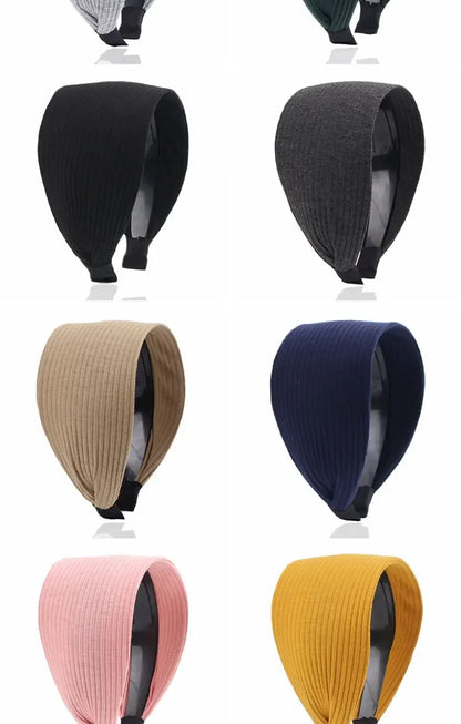 Wide-Brimmed Non-Slip Headband Women's Short Hair Simple Hair Clip Cover Gray Hair Fashion Temperament Hair Pressing Headwear