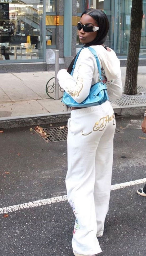 Bangniweigou Skull Love Print Zipper Short Cardigan + High Waist Straight Leg Pants Two Piece Set Women Tracksuit Autumn Winter