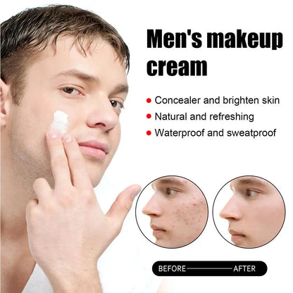 Men's Makeup Cream Acne Mark Concealer for Hydrating Moisturizing Oil Control Pore Shrinkage Firming Male Facial Skin Care