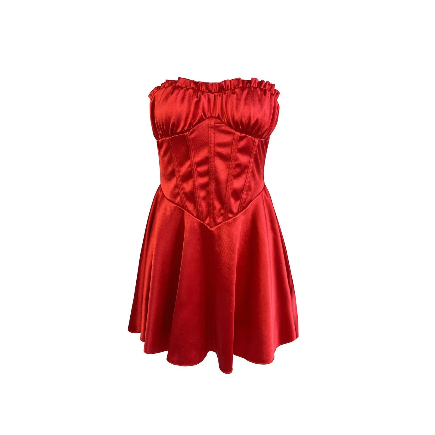 Sexy Mini Dress for Women European and American Style Fishbone Tank Top Cross-Border New Arrival Summer Fashion Female Clothing