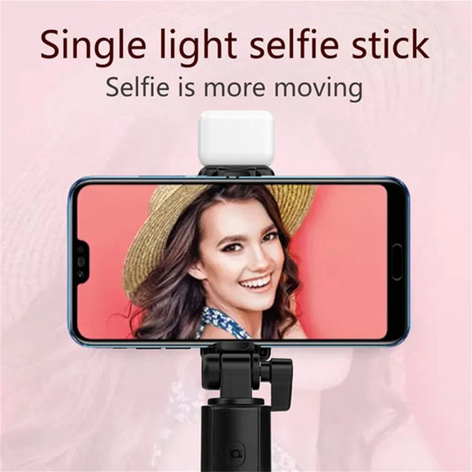 Portable Bluetooth Selfie Stick Tripod Holder with Remote Shutter Fill Light Extendable Wireless Remote Retractable Phone Stand Badiee Stylez