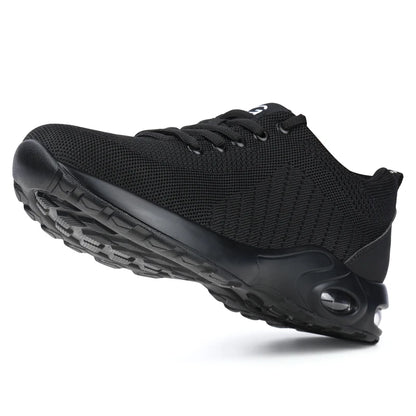 Air Cushion Work Safety Shoes For Men Breathable Work Sneakers Steel Toe Shoes Women & Man Anti-puncture Safety Protective Shoes - Badiee Stylez