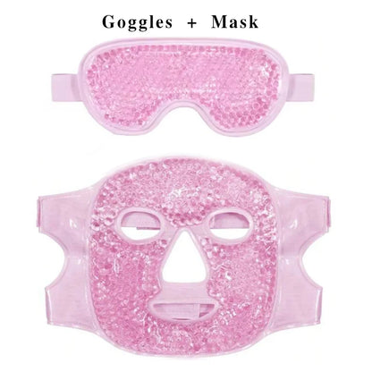 Facial and Eye Mask Ice Pack - Reduces facial puffiness, dark circles. Gel bead-shaped hot and cold packs for facial care before Badiee Stylez