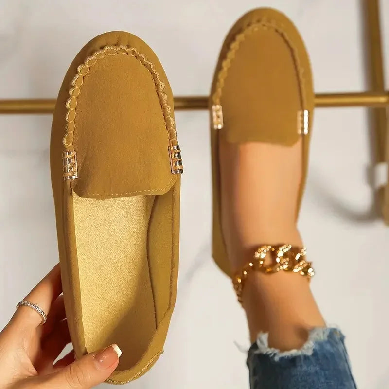 Women Casual Shoes 2024 New Spring and Autumn Flat Loafers Shoes Women Fashion Non-slip Soft Denim Flat Shoes Zapatos De Mujer Yellow