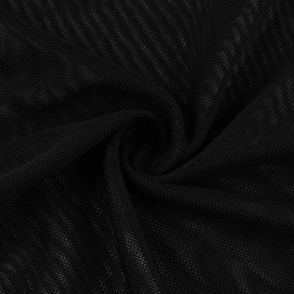 Y2k Summer New Solid Color Long Sleeve Off Shoulder Dresses Sexy Wrap Hip Mesh See Through Ruched Patchwork Long Dress 2024 New