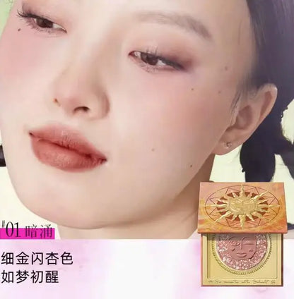 Girlcult Emotional Blush Highlighter Matte Fine Shimmer Blusher Face Cute Makeup Korean Cheek Pressed Powder 01