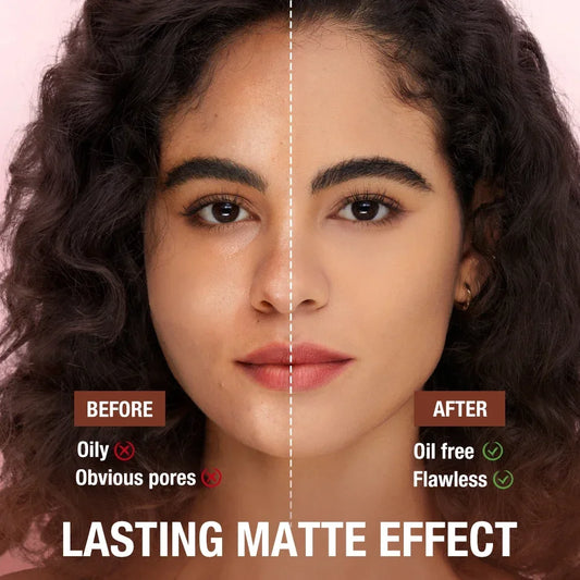 O.TWO.O Face Powder Oil-control 24 Hours Long Lasting Waterproof Matte Face Makeup Cosmetic Setting Compact Powder