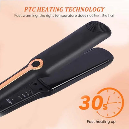 Tinsol 2-in-1 Hair Straightener Curling Iron Ceramic Plate Negative Ion Wide Plate Temperature Adjustable Hair Straightener
