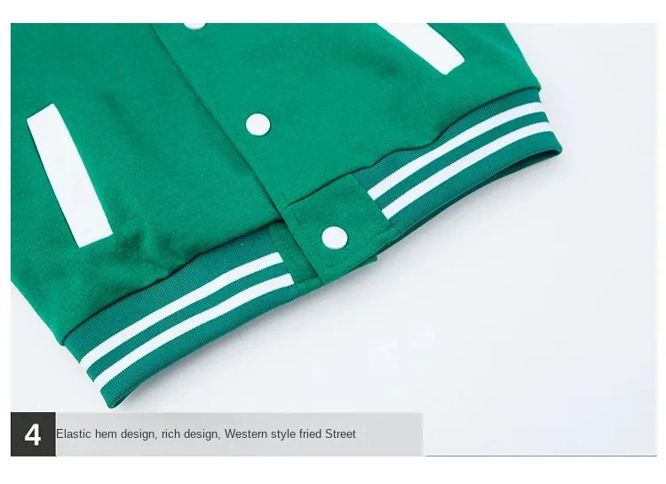 Fashion Spring Autumn Long Sleeve Outwear Teenager Kids Letter Printed Coat Sport Children Clothing 3 8 10 12 Years Old