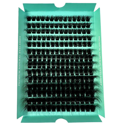 1boxes196/280 Cluster Lashes 5D Fluffy Thick Eyelash Extension D Volume Mixed 8-20MM Tray Faux Mink Lashes Lash Extension Makeup XWLZH160D8-20MM D 0.07mm|MIX|United States