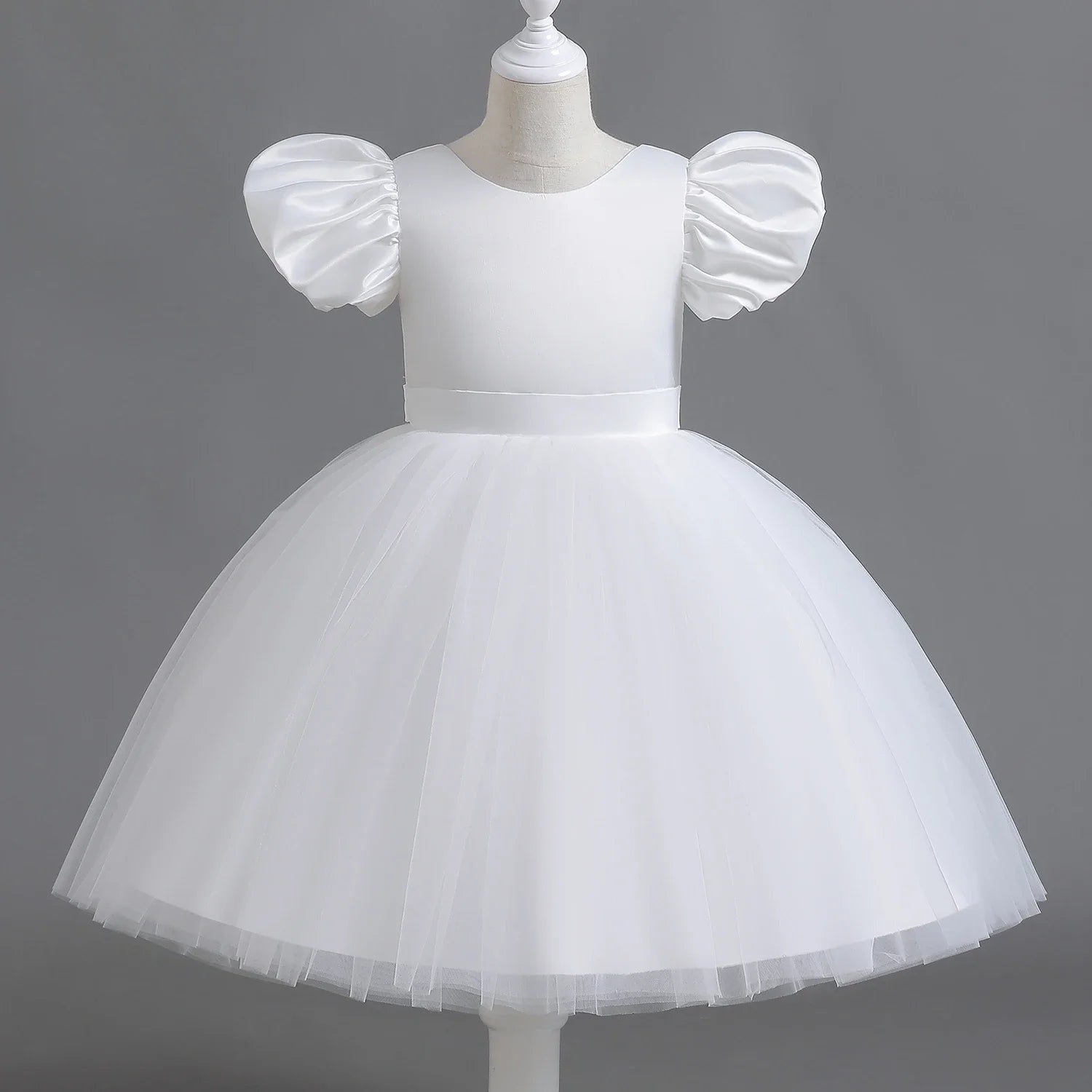 Elegant Girl Fluffy Dress Flower Baby Wedding Ceremony Costume Birthday Outfits White 1st Communion Tutu Gown Kids Gala Clothes