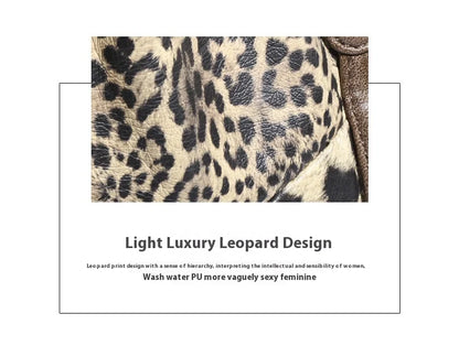 Angelkiss Women Handbags Leopard Bag Top-handle Handbag Fashion Satchel Dumpling Pack Shoulder Bag Tote Bag Hobos Large Purse